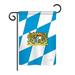 Breeze Decor BD-CY-GS-108202-IP-BO-D-US14-BD 13 x 18.5 in. Bavaria Flags of the World Nationality Impressions Decorative Vertical Double Sided Garden Flag Set with Banner Pole