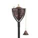 Legends Direct Amsterdam Premium Metal landscape Lantern Torches 54 Tall- Tiki Style /w Snuffer Fiberglass Wick & Large 32oz Oil Lamp for Outdoor Patio Garden Lawn use (Brushed Bronze)