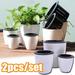 Travelwant Self Watering Planter Wicking Pots for Plants Plastic White Flower Plant Pot Self Watering Planters Plant Containers for All House Plants Flowers Herbs Medium