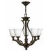 Traditional Five Light Chandelier-Olde Bronze Finish-Etched Opal Glass Color Bailey Street Home 81-Bel-2998263