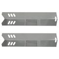 2-Pack BBQ Grill Heat Shield Plate Tent Replacement Parts for Uniflame Grill GBC1343WP-U - Compatible Barbeque Stainless Steel Flame Tamer Flavorizer Bar Vaporizer Bar Burner Cover 15