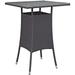 Modern Contemporary Urban Design Outdoor Patio Balcony Bar Table Brown Rattan