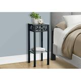 Accent Table Side End Plant Stand Square Living Room Bedroom Metal Black