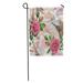 SIDONKU Notes Hearts Vintage of Eiffel Tower Red Rose Flowers Postal Garden Flag Decorative Flag House Banner 12x18 inch