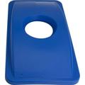 Genuine Joe 23-Gal Recycling Bin Round Cutout Lid - Round - 1 Each - Blue | Bundle of 2 Each