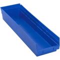 Quantum Storage Systems Blue Plastic Economy Shelf Bin Nesting 23-5/8 W X 6-5/8 D X 4 H Polypropylene Made In USA 8/Pk