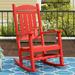 GARDEN Classic Plastic Adirondack Porch Rocking Chair Red