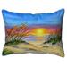 Betsy Drake Interiors Sea Oates Sunrise Extra Large Zippered Indoor/Outdoor Pillow 20x24