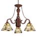 Chloe Lighting Tiffany Style Mission Design 3-light Dark Bronze Mini Chandelier