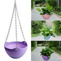 Visland Self-Watering Hanging Planter Pot with Metal Chain Plastic Basket Planter Holder for Porch Decor Flower Pots Hanger Garden DecorIndoor Outdoor