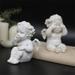 Vnanda Kneeling Praying White Baby Cherubs/Angels Resin Garden Statue Figurine Indoor Outdoor Home Garden Decoration Wings Angel Statue Sculpture Memorial Statue