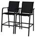 Prime Garden Patio Bar Stool All-Weather Mesh Outdoor Chairs Set of 2 Black