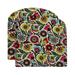 RSH DÃ©cor Indoor Outdoor Set of 2 U-Shape Wicker Foam Seat Cushions Standard Fiesta Floral Desert Flower