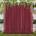 XunW 1Panel Backdrop Curtain Fabric For Wedding Party Translucent Indoor Outdoor 5*8ft