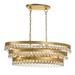Six Light 3-Tier Chandelier in Classic Style 36 inches Wide By 13 inches High-Antique Gold Finish Bailey Street Home 49-Bel-2757211