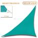 Sunshades Depot 14 x 18 x 22.8 Sun Shade Sail Right Triangle Permeable Canopy Turquoise Green Custom Size Available Commercial Standard