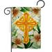 Breeze Decor G153090-BO Cross Religious Faith Double-Sided Decorative Garden Flag Multi Color