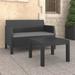 Andoer 2 Piece Garden Set with Cushions PP Anthracite