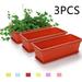 Yirtree 3 Packs 17 Inches Balcony Garden Rectangular Vegetable Flower Planter Resin Box Flower Window Box Plastic Vegetable Planters for Windowsill Patio Garden Home DÃ©cor Porch