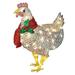 Metal LED Rooster Garden Statues Chicken Animal Lights Decor Yard Art Lawn Ornaments Garden LED Decorative Lamp Rooster Sculpture Figurines Lamp