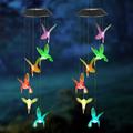 Solarera 2 Pack Hummingbird Solar Wind Chime Lights 25*5.1 inch Color Changing Solar Mobile Light Waterproof LED Solar Powered Mobile Colorful Lights for Home Party Yard Garden Christmas Decorations