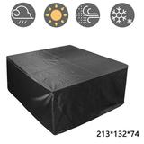 Outdoor Patio Furniture Cover Rectangular Patio Table Set Cover Waterproof Snow Dust Wind and UV Resistant 210D
