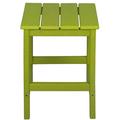 Afuera Living Portside Outdoor Poly Plastic Adirondack Side Table in Green