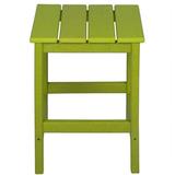 Afuera Living Portside Outdoor Poly Plastic Adirondack Side Table in Green