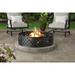 36 Round Metal and Steel Fire Ring Black by Mainstays