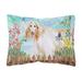 Carolines Treasures CK1264PW1216 Afghan Hound Spring Canvas Fabric Decorative Pillow 12H x16W multicolor