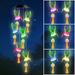 Hummingbird Wind Chime Lights with Bell LED Solar Powered Mobile Wind Chimes Outdoor Color Changing Hanging Lamps Wind Bell Gardening Gifts for Mom Grandma