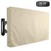 Outdoor TV Cover 36 to 38 Inches Universal Weatherproof Protector - Beige