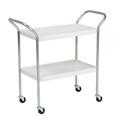 COSCO Stylaire 2 Tier Serving Cart White & Silver