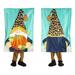 Evergreen Fall Gnome with Pumpkin Garden Applique Flag 12.5 x 18 Inches Indoor Outdoor Decor