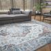 Traditional 8x10 Area Rug (7 10 x 10 2 ) Oriental Navy Cream Living Room Easy to Clean