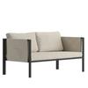 Flash Furniture Lea Series Steel Patio Lounge Loveseat - Light Gray