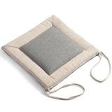 Patio Indoor Outdoor Chair Pads Chair Seat Cushions with Ties Square Kitchen Dining Chair Pads mat Comfort Non-Skid for Garden - 16x16 Inches (Gray)