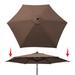 Sunrise 8.2ft 6 Ribs Outdoor Patio Umbrella Cover Canopy Replacement Cover Top Brown (Cover Only Umbrella Frame not Included)