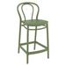 37.75 Olive Green Solid Outdoor Patio Counter Stool