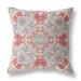 HomeRoots 411206 18 in. Filigree Indoor & Outdoor Zip Throw Pillow Purple & Red