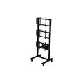 Peerless-AV SmartMount DS-C560-1X3 - Cart - for 3 flat panels - aluminum - black - screen size: 46 -60