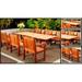 Vifah Malibu Airblade 7 Piece Wood Patio Dining Set