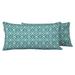 VargottamIndoor/OutdoorPolyester FabricLumbarPillowCover With Insert All-Weather Waterproof Rectangular Cushion for Patio Furniture 16 x 24 Set of 2 -Florals-25