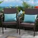 Set of 2 Cast Horizon Blue Sunbrella Comfortable Indoor and Outdoor Rectangular Throw Pillows 20