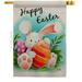 Angeleno Heritage Easter Bunny Springtime Double-Sided Garden Decorative House Flag Multi Color