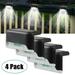 GRNSHTS Solar Deck Lights Outdoor 4 Pack Solar Fence Lights IP65 Waterproof Led Solar Deck Lights for Outdoor Stairs Step Fence Yard Patio and Pathway Cool White