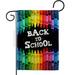 Ornament Collection G192543-BO School & Crayons Education Back to 13 x 18.5 in. Double-Sided Decorative Vertical Garden Flags for House Decoration Banner Yard Gift