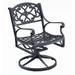 Bowery Hill Traditional Black Aluminum Outdoor Swivel Rocking Chair