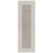 Unique Loom Caye Indoor/Outdoor Coastal Rug Gray/Ivory 2 x 6 1 Runner Border Contemporary Flatweave Perfect For Patio Deck Garage Entryway