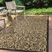 Madrid Vintage Filigree Textured Weave Black/Khaki 5 ft. x 8 ft. Indoor/Outdoor Area Rug